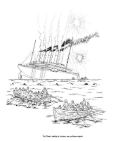 A coloring page of the titanic